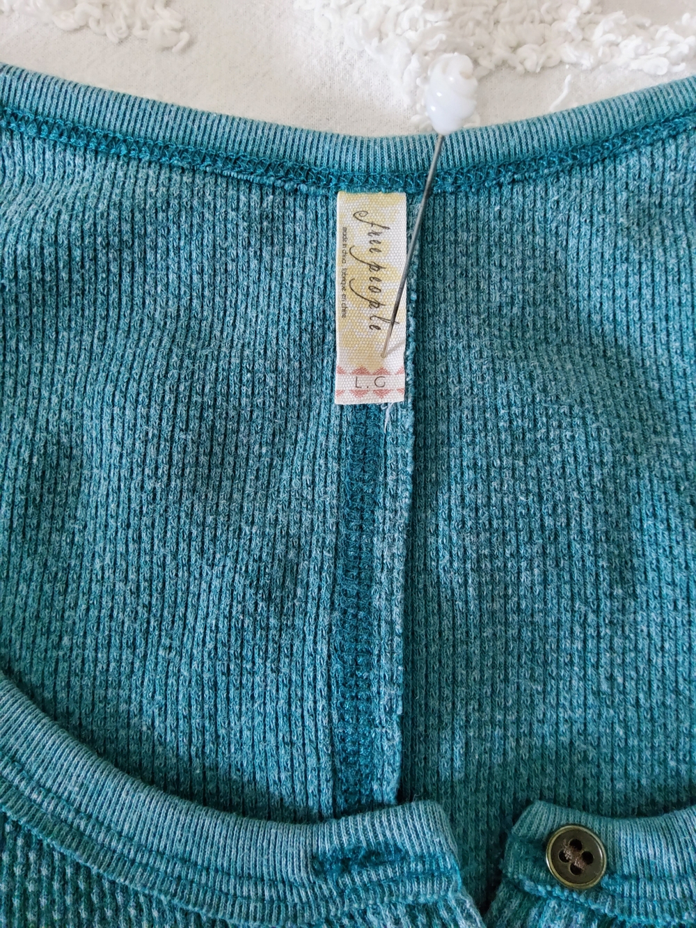 Free People Thermal Teal. Size Large